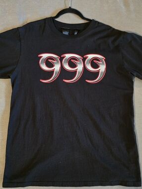 VLONE Black Tee with Red Logo Tag